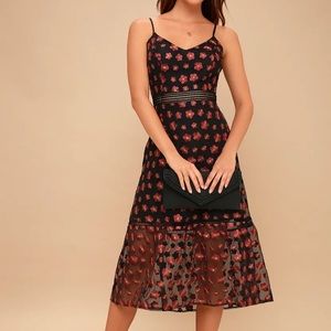 Embroidered floral dress